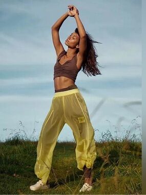 Free People Sheer HIGH TIDES pants- Ginger Tea